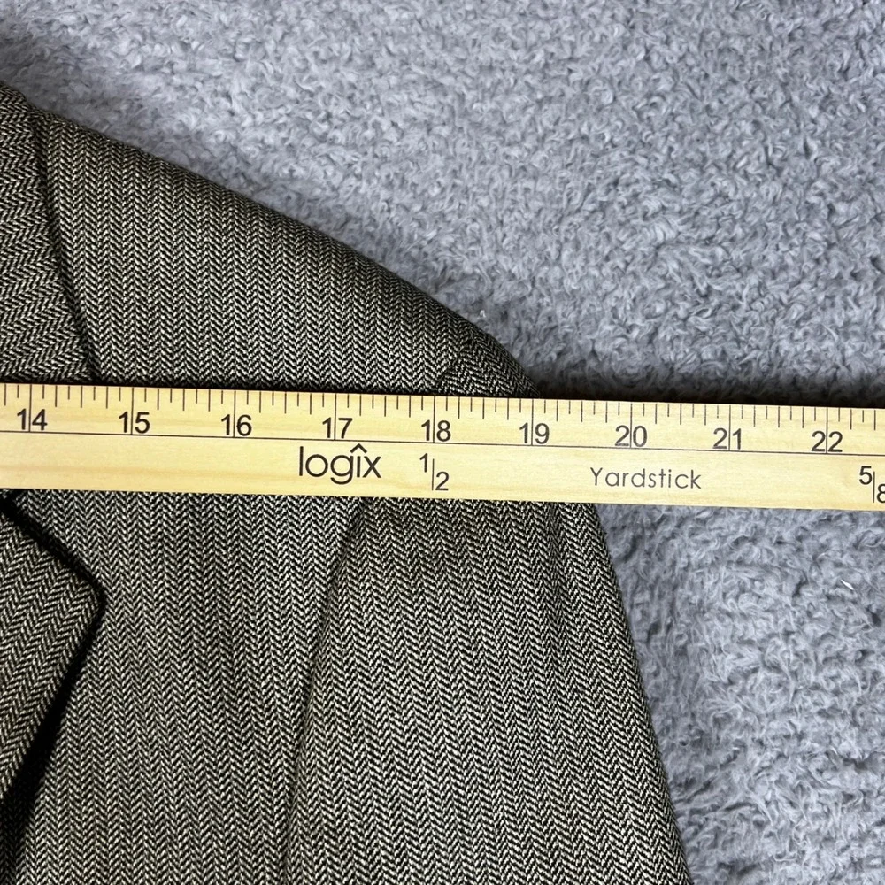 Jos A Bank Blazer Mens 40R Tan Herringbone Wool Blend Sport Coat Business Formal